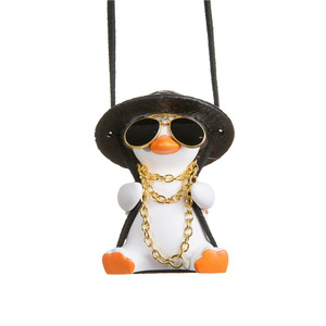 Autonomy Swing Duck Pendant Alloy Cartoon Car Interior Decoration For Men And Women Rearview <b>Mirror</b> Accessory - Product Image 4