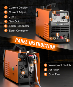 <span class=keywords><strong>Cortadora</strong></span> <span class=keywords><strong>de</strong></span> <span class=keywords><strong>Plasma</strong></span> con Inversor IGBT <span class=keywords><strong>HITBOX</strong></span> Modelo HBC5500, Máquina <span class=keywords><strong>de</strong></span> Soldar con Motor <span class=keywords><strong>de</strong></span> CC, Mini Inversor, Soldador MMA MIG - Product Image 4