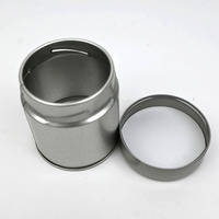Boîte en métal ronde réutilisable avec couvercle coulissant pour le stockage du thé, du café, des épices et des aliments, emballage alimentaire, boîte en métal ronde de qualité alimentaire avec couvercle à clipser