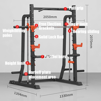 WENDY Station d'entraînement multifonctionnelle Smith Machine en acier inoxydable pour usage commercial et domestique
