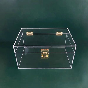 Tùy chỉnh rõ ràng Acrylic Hộp Quà Tặng cá nhân đám cưới trong suốt Acrylic hiển thị Hộp quà tặng có thể khóa lưu niệm hộp - Product Image 6