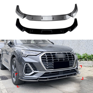 Audi Q3 F3 Front Bumper Lip Splitter Carbon Fiber Texture ABS 2019+ Piano Black Aerodynamic Kit - Product Image 1