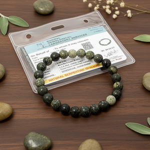 Gemstone Certified 8mm Handmade Crystal Agate Serpentine <b>Bracelet</b> Gemstone <b>Chakra</b> Healing Pattern Elastic Semi-Precious - Product Image 3