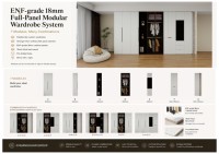 Vente directe usine : Armoire de rangement complète 18 mm avec panneau arrière 18 mm – Système de placard modulaire robuste pour chambre à coucher