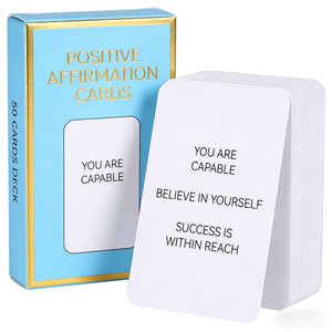 Vente en gros usine, faible MOQ, livraison rapide, cartes de jeu imprimées en couleur, jeu de cartes d'affirmation positive pour adultes - Product Image 3