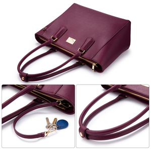 Lovevook <strong>Women</strong> 15.6 Inch <strong>Laptop</strong> Briefcase Shopping <strong>Handbag</strong> Ladies Shoulder Large Work Zipper Multi-purpose Leather Tote Bag Lady - Product Image 6
