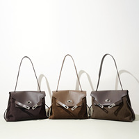 Sac en cuir véritable de veau personnalisé en gros dame mode haut de gamme Nubuck classique sac à bandoulière pour les femmes