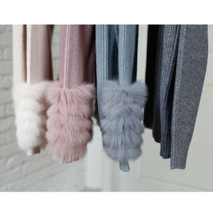 Wholesale Online Wool Blended <strong>Turtle</strong> <strong>Neck</strong> Sweater for Women Rib Stitch Knitted Real fox Fur <strong>Ladies</strong> <strong>Jumper</strong> - Product Image 5