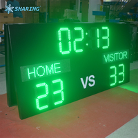 Tableau d'affichage numérique LED étanche (affichage du score en temps réel) ~ Utilisation intérieure/extérieure, télécommandé, Football américain & Rugby
