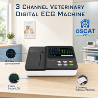 OSCAT Appareil ECG vétérinaire pour animaux de compagnie, enregistreur ECG synchrone 12 dérivations, postes de travail ECG pour chats et chiens, équipement vétérinaire pour hôpitaux vétérinaires