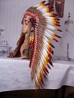 Super Deluxe carnaval indien plume Chef Tribal coiffe MH-0160