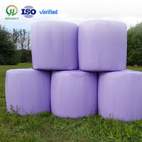 Enveloppe de balle d'ensilage vert 50cm X largeur rouleau de film étirable en plastique matériau PE étanche à l'humidité douceur caractéristique maïs