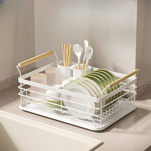 Égouttoir à vaisselle personnalisable pour cuisine, organisateur de rangement au-dessus de l'évier en acier inoxydable - Product Image 1