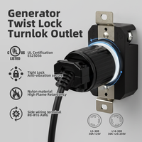 Prise de courant verrouillable Yineng homologuée UL NEMA L14-30R 30A 125V, qualité industrielle robuste, en nylon, avec verrouillage par torsion, vente directe usine