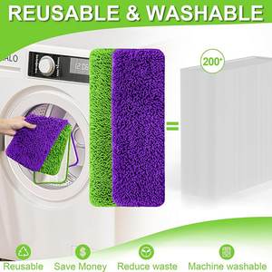 Recharges de tampons de vadrouille à pulvériser Tampons de sol en <span class=keywords><strong>bois</strong></span> dur lavables en machine Tampons de vadrouille réutilisables - Product Image 2