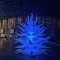 Colonne gonflable géante lumineuse à LED pour événements, fêtes, mariages, décoration, publicité, modèle d'arbre gonflable lumineux