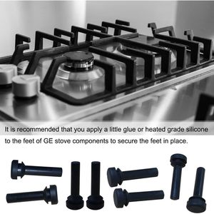 Pieds de rechange en caoutchouc pour grille de cuisinière à gaz WB02X24790, pour plaques de cuisson et cuisinières GE, paquet de 6, résistants à la chaleur - Product Image 3