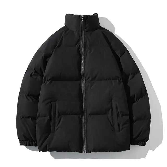 Cheap Light Warm Duck Feather Custom Logo Nylon Black Hooded Winter Bubble Puff Filled Down Puffer Jackets Coat for Men