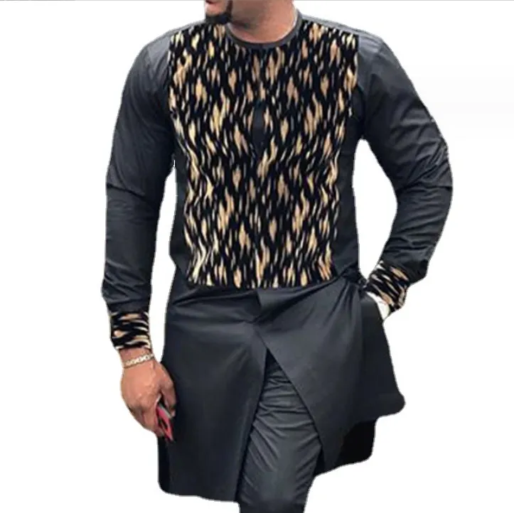M-4XL nouvelle chemise à manches longues pour hommes chemises pour hommes à imprimé léopard de style africain sont des chemises streetwear vente chaude