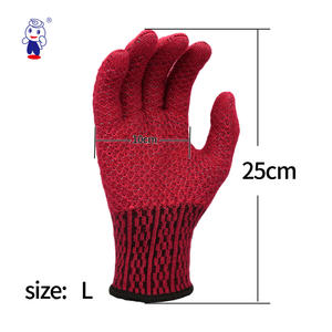 Venta al por mayor/Guantes de puntos Guantes de trabajo de seguridad Guantes de punto de algodón rojo blanco para trabajo Trabajo de jardín industrial - Product Image 2