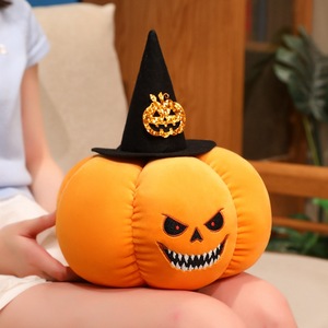 Muñeco de Peluche Súper Suave de Calabaza de Halloween con Gorro Mágico y Relleno de Algodón PP, Decoraciones y Regalos - Product Image 3