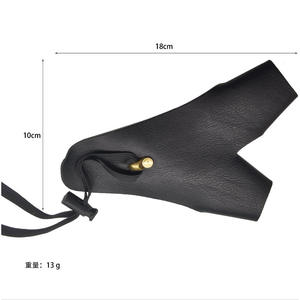 Protector de mano de cuero para tiro con arco, color marrón y negro, protección unisex para tiro con arco tradicional y recurvo con diseño antideslizante - Product Image 2