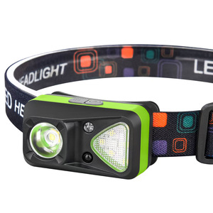 <b>Led</b> Headlight Rechargeable <b>Led</b> Headlamp With Red <b>Light</b> For Night <b>Running</b> Fishing Outdoor Use Black Green Orange - Product Image 1