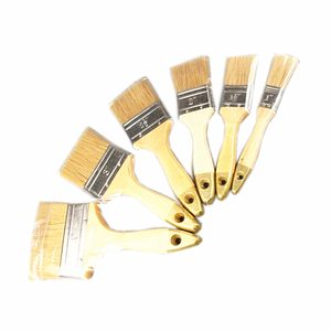 Pincel de pintura plana con mango de madera a <span class=keywords><strong>precio</strong></span> barato, cerdas naturales, filamentos mixtos, pincel de aceite para casa, pintura DIY - Product Image 4