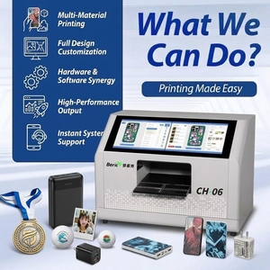 New Beric Mini A5 UV Printer I3200 Head Portable Touchscreen Automatic Inkjet DIY Custom Gifts Crafts Metal Wood Glass Wi-Fi