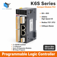 Contrôleur programmable PLC modulaire compact série Kinco K6S, module d'extension E/S RS485 Ethernet CANopen