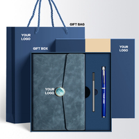 Journal personnalisé A5 en cuir PU, carnet de notes, ensemble cadeau promotionnel pour entreprise et journal intime