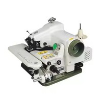 Machine à coudre industrielle à point invisible de table, corps blanc, mécanisme d'aiguille à point invisible, pied presseur, guide-fil