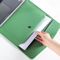 Carpeta de archivos con logotipo personalizado, suministros de oficina, bolso de mano de cuero PU, portadocumentos A4, bolsa organizadora