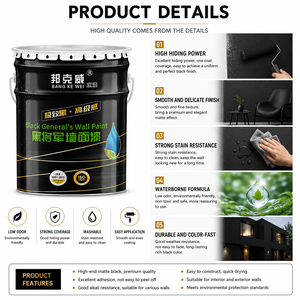 Durable Black Interior Emulsion <b>Paint</b> for Wall Protection - Product Image 4