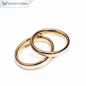 Tianyu Đá Quý 5Mm 4Mm Vàng Vàng Vài Bộ Nhẫn Cưới Rắn Bất 18K 14K 10K Đồng Bằng Ban Nhạc Hai Nhẫn Tùy Chỉnh Cho Anh Và Hers - Product Image 2