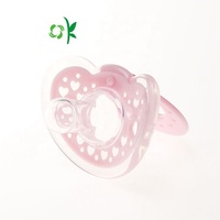OKSILICONE Bébé Passificateurs Factice Translucide Silicone Bébé Sucette Mamelons Nouveau-Né Confort Sevrage Sommeil
