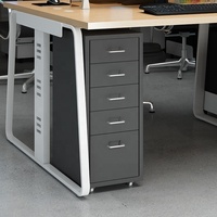 Armoire de rangement de bureau en métal à 5 tiroirs avec roulettes, largement utilisée pour le bureau et la maison
