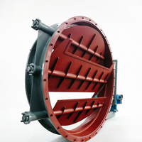 Vanne papillon de ventilation turbo à lamelles manuelle/électrique, pour gaz et air à haute température, à commande manuelle, usage industriel