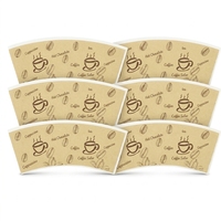 Matériau brut pour gobelets en papier jetables, en papier couché PE imprimé sur mesure multicolore