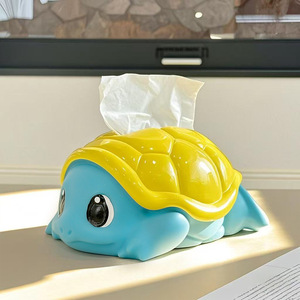 Porte-serviettes en papier décoratif en forme de tortue Jinnie pour la maison, le salon, la boîte à papier toilette, la table basse, l'accessoire de bureau - Product Image 1