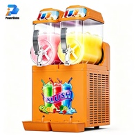 Mesin Slush Komersial Baru Tiga Tangki 12L dengan Lampu LED 2 Mode untuk Smoothie & Minuman Dingin 220V Garansi 2 Tahun Menjaga Kesegaran