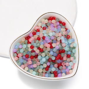 Perles en verre imitation jade, 3 mm, rondes, en vrac, pour la fabrication de bracelets, accessoires de bijoux DIY, matériaux en gros - Product Image 5