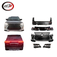CZJF avant arrière pare-chocs phare phare feu arrière Kit de carrosserie pour Lexus LX570 2008-2015 mise à niveau vers 2018 2019 2020