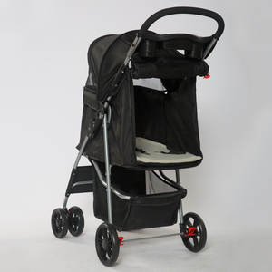 Fournisseur chinois de poussette pour animaux de compagnie bon marché pliable léger chariot de transport de <span class=keywords><strong>chien</strong></span> avec porte-gobelet - Product Image 5