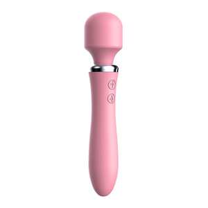 Vibromasseur rechargeable à double tête avec fonction chauffante pour femmes, en silicone ABS, recharge USB - Product Image 2