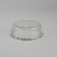 Abat-jour en verre transparent, finition brillante, artisanat pressé, léger, écologique, design moderne/contemporain/minimaliste pour