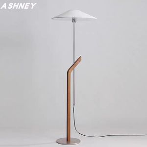 Nordico medio stile antico verticale <span class=keywords><strong>per</strong></span> la decorazione della camera da letto tessuto E27 stile giapponese appeso ombrello divano soggiorno lampada da terra - Product Image 3