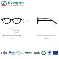 Kacamata Optik Everglint Hot Sales TR Anti Cahaya Biru, Bingkai Tipis Oval Minimalis Modis
