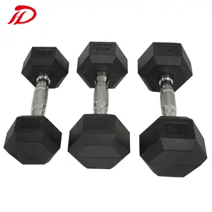 Commercial Rubber Hex Dumbell Set 5-50 5lb To 125lb 5 10 15 Pound Kg Hexagon Set Lbs