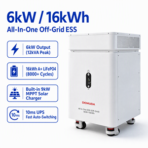 Sistema de Almacenamiento de Energía Solar Todo en Uno de 6KW 16KWH, Batería LiFePO4, Estación de Energía Doméstica Híbrida, 51.2V BMS para Respaldo de Energía en el Hogar - Product Image 1